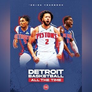 2025-2026 DETROIT PISTONS YEARBOOK CADE CUNNINGHAM NEW